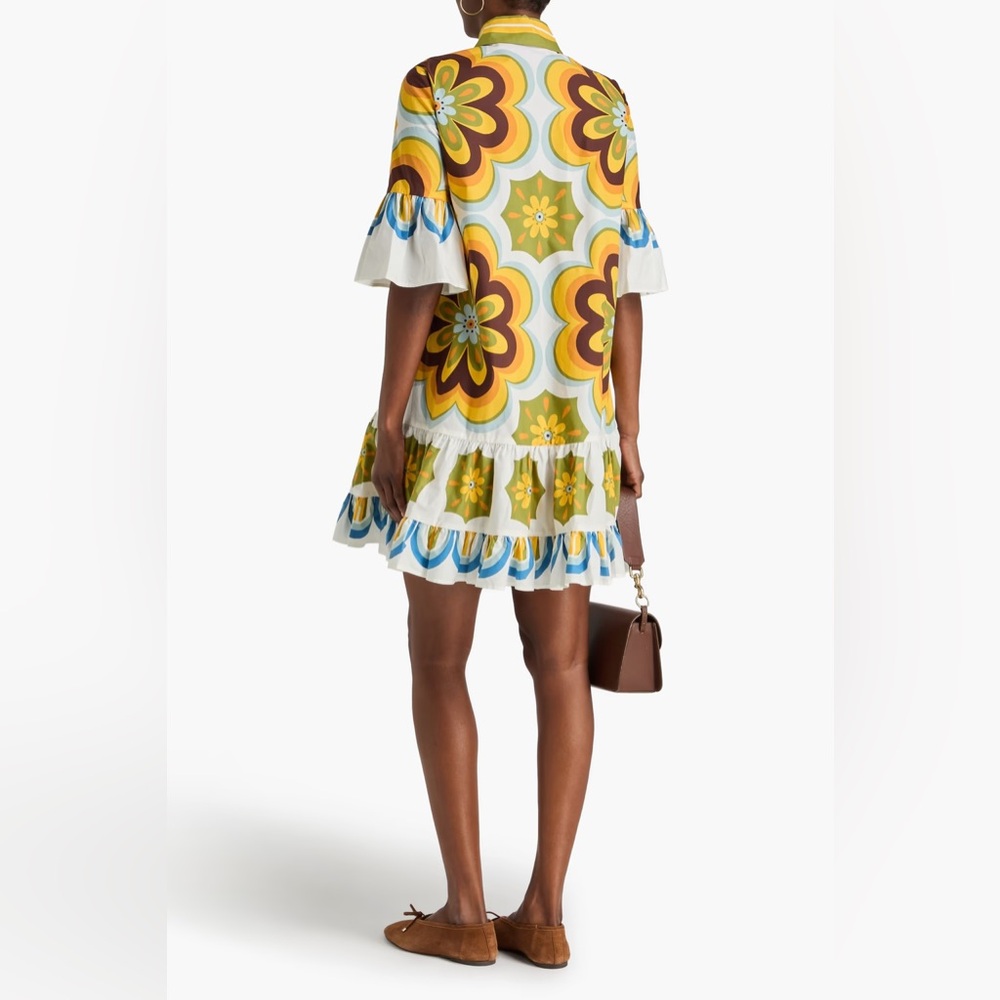LA DOUBLE J- Choux floral geometric tiered dress - Picture 3 of 12